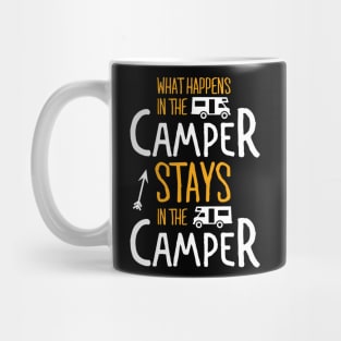 WHAT HAPPENS IN THE CAMPER Mug